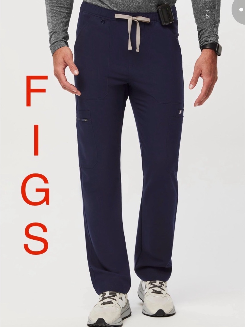 FIGS | Navy 4 Pocket Scrub Pants - Men’s  Large
